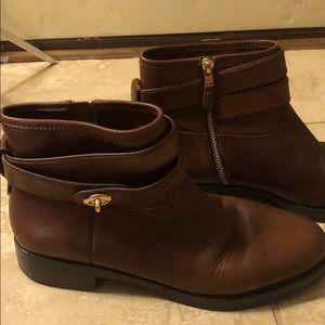 Coach Elton Calf Chestnut Booties